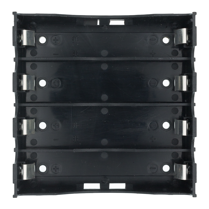 Caja de plástico Porta batería para 4 slot baterías18650